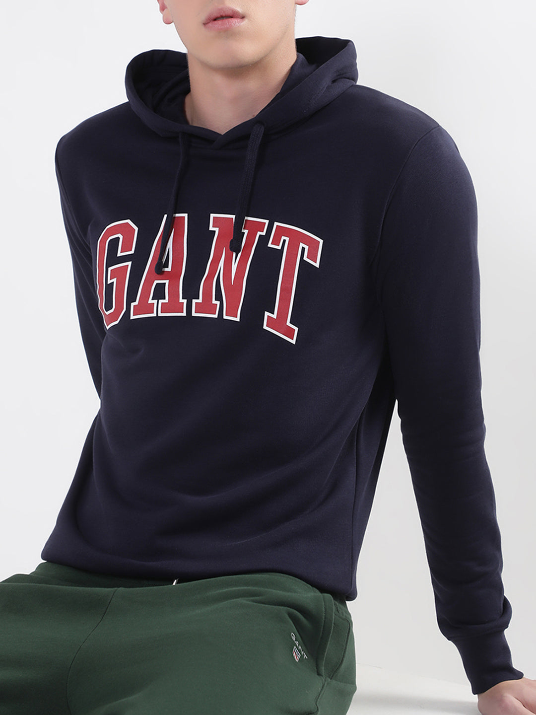 Gant Men Printed Cotton Hooded Sweatshirt