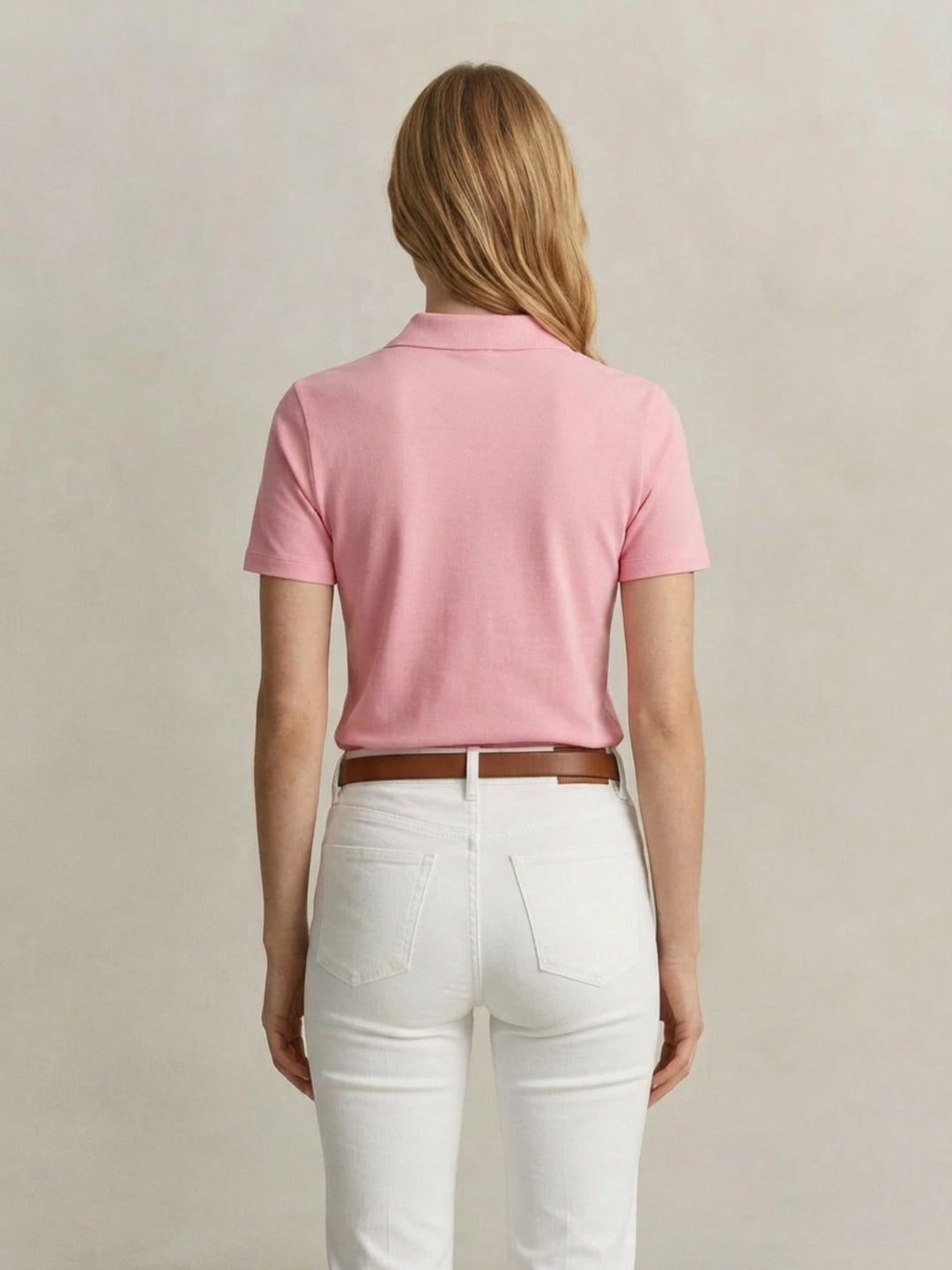 Gant Women Pink Solid Slim Fit Polo T-Shirt