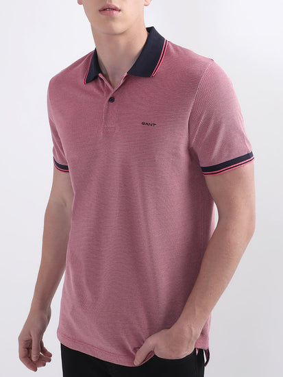 Gant Pink Oxford Regular Fit Pique Polo T-Shirt