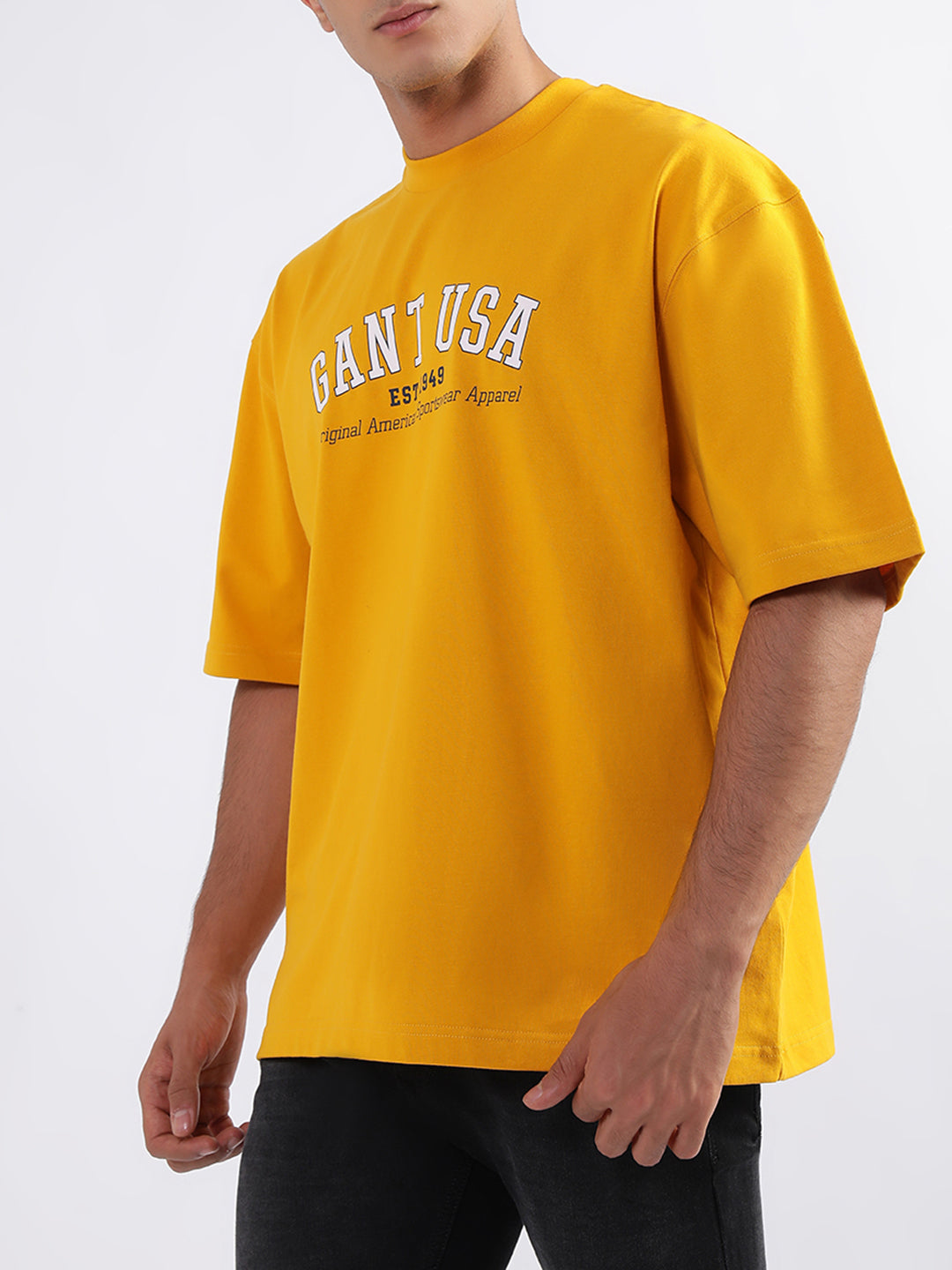 Gant Yellow Logo Relaxed Fit T-Shirt