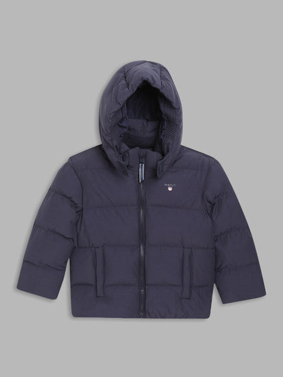 Gant Boys Navy Solid Collar Jacket