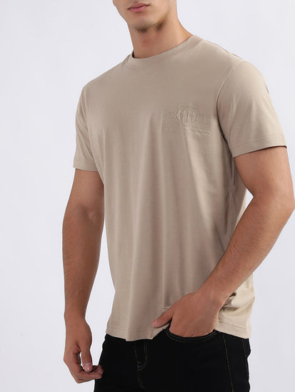 Gant Beige Regular Fit T-Shirt