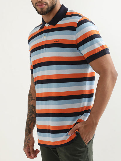 Gant Multi Striped Regular Fit Polo T-Shirt