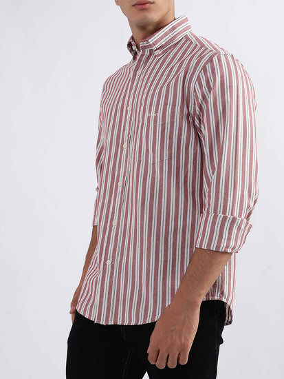 Gant Red Striped Regular Fit Shirt