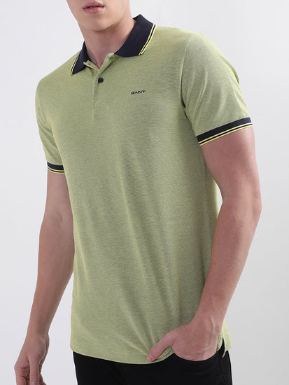 Gant Yellow 4Color Oxford Regular Fit Pique Polo T-Shirt