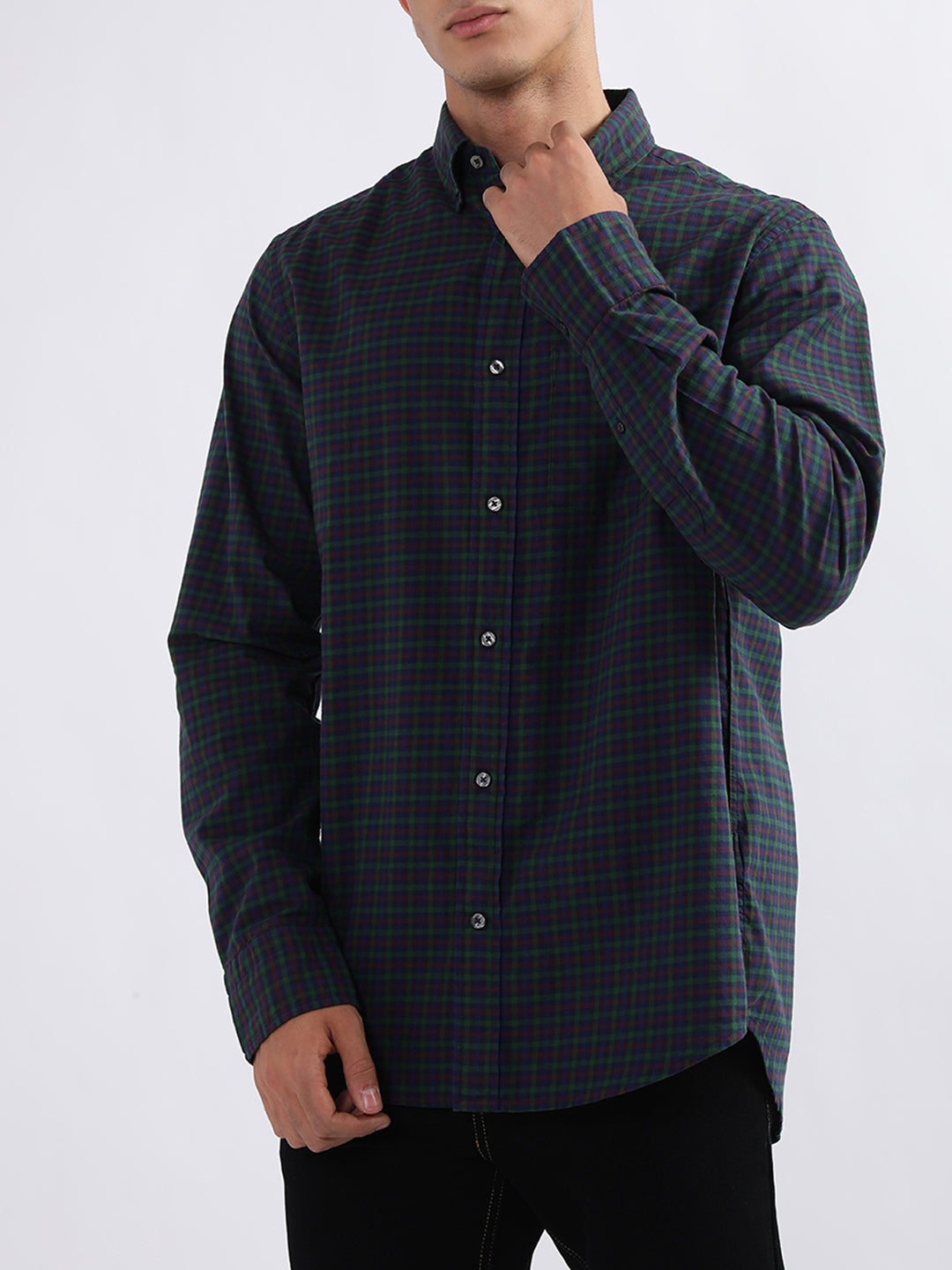 Gant Forest Green Checked Regular Fit Shirt