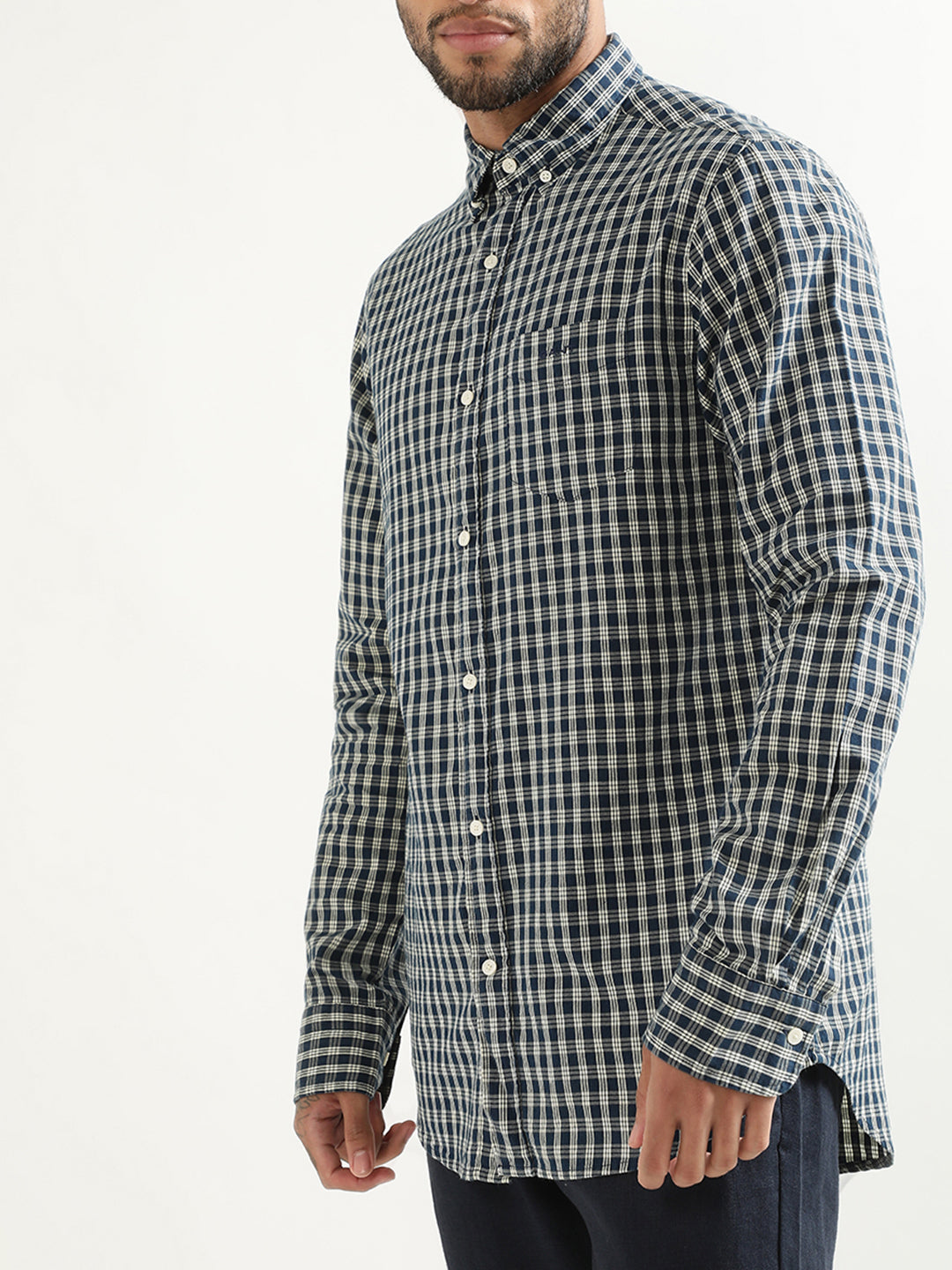 Gant Blue Checked Regular Fit Shirt