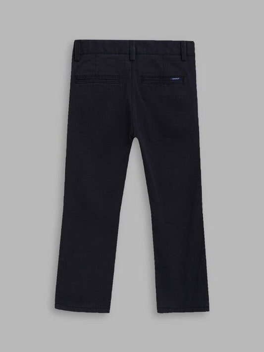 Gant Boys Navy Blue Solid Chinos Trouser