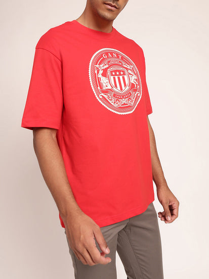 Gant Red Logo Regular Fit T-Shirt