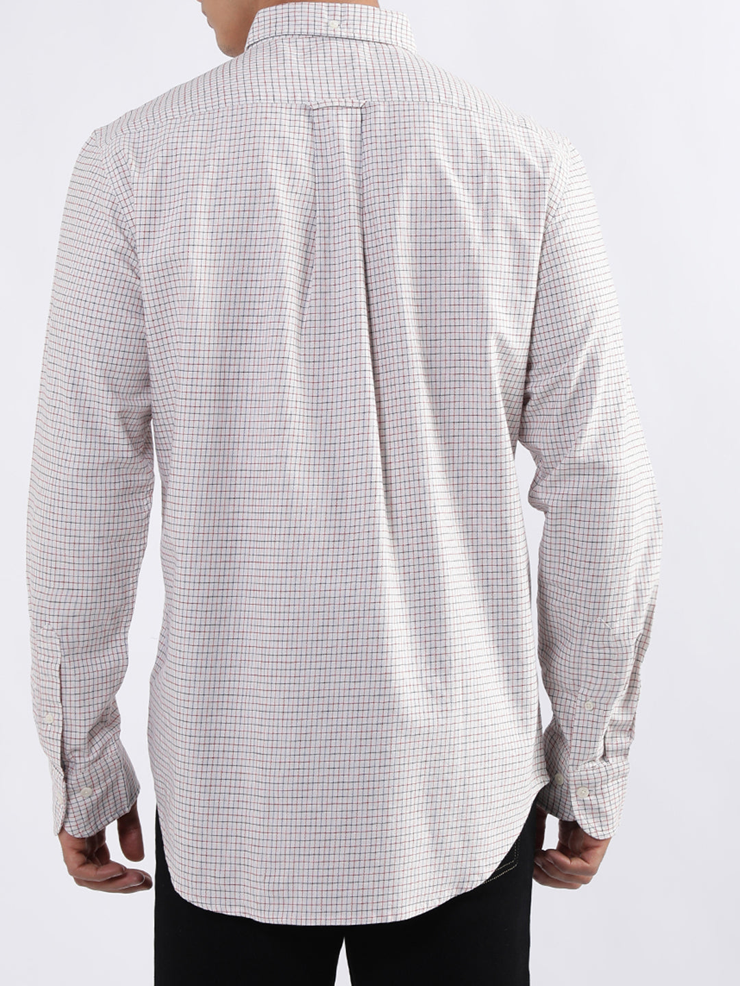 Gant White Checked Regular Fit Shirt