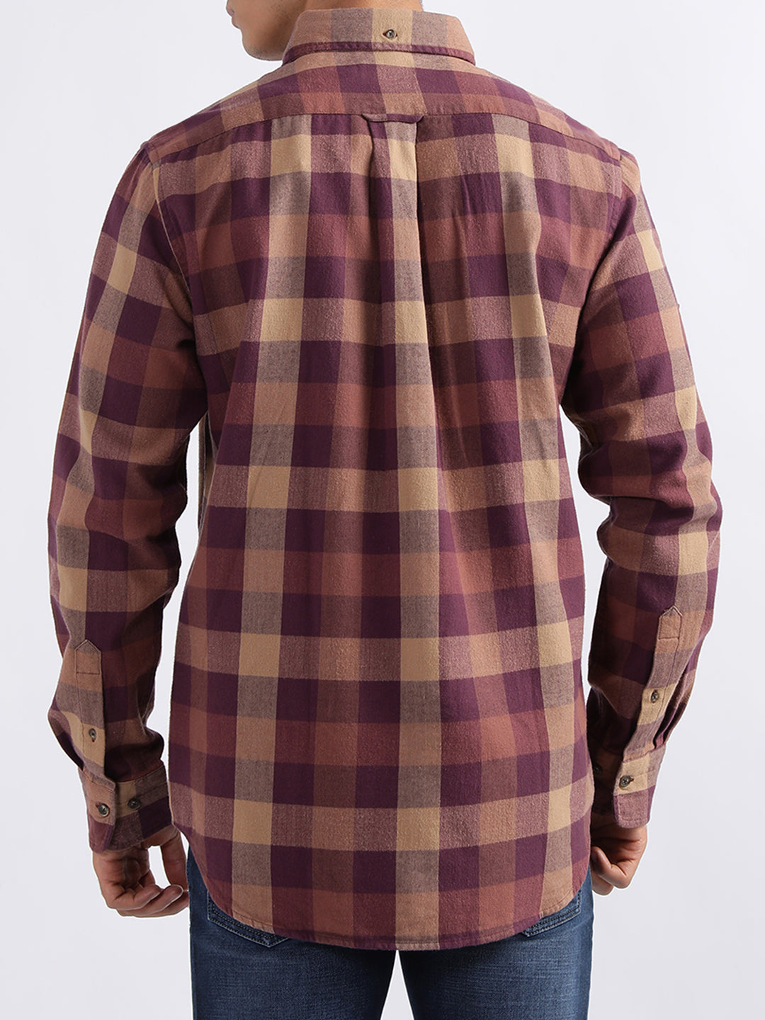 Gant Wine Checked Regular Fit Shirt