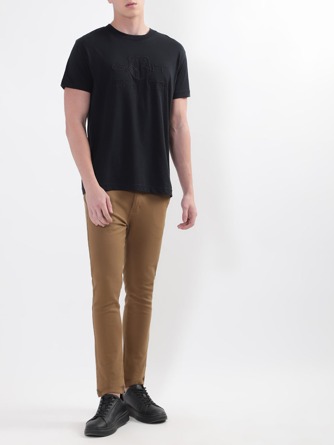 Gant Black Tonal Archive Shield Logo Regular Fit T-Shirt