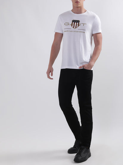 Gant White Archive Shield Logo Regular Fit T-Shirt