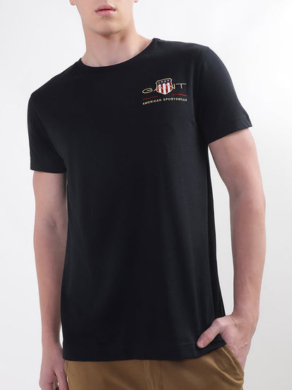 Gant Black Archive Shield Logo Regular Fit T-Shirt