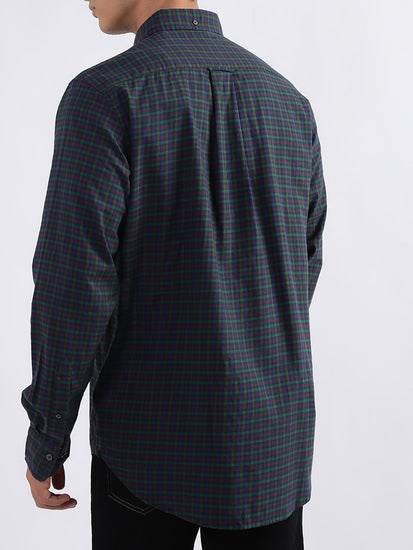 Gant Forest Green Checked Regular Fit Shirt