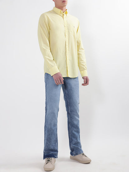 Gant Yellow Broadcloth Regular Fit Shirt