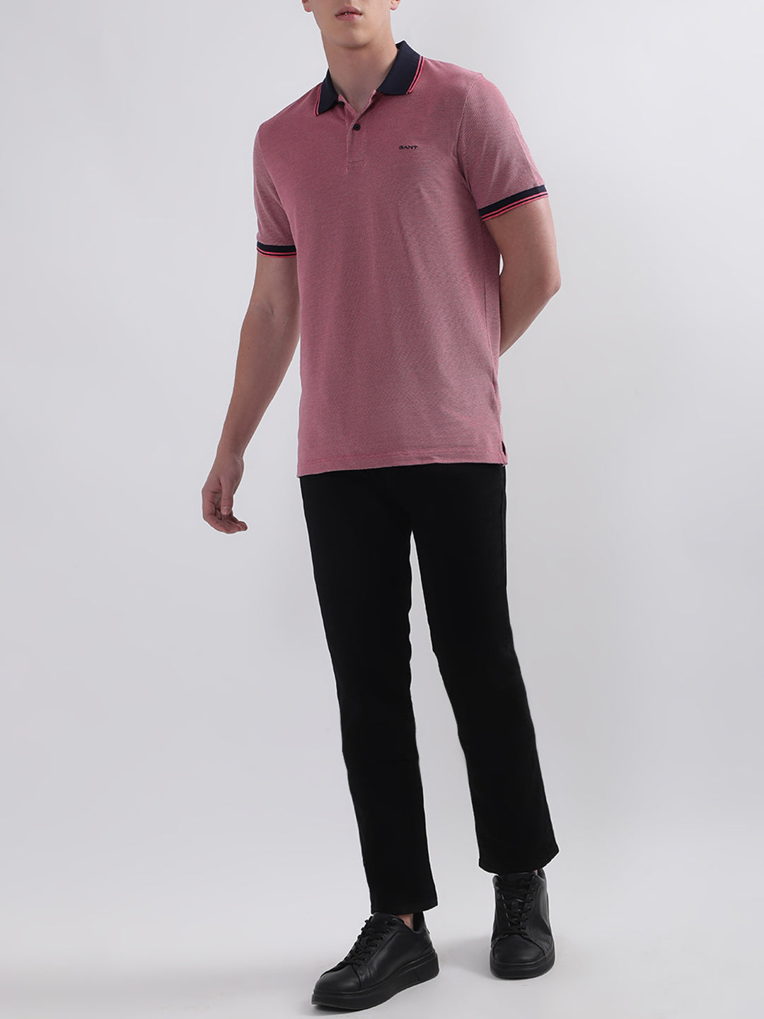 Gant Pink Oxford Regular Fit Pique Polo T-Shirt