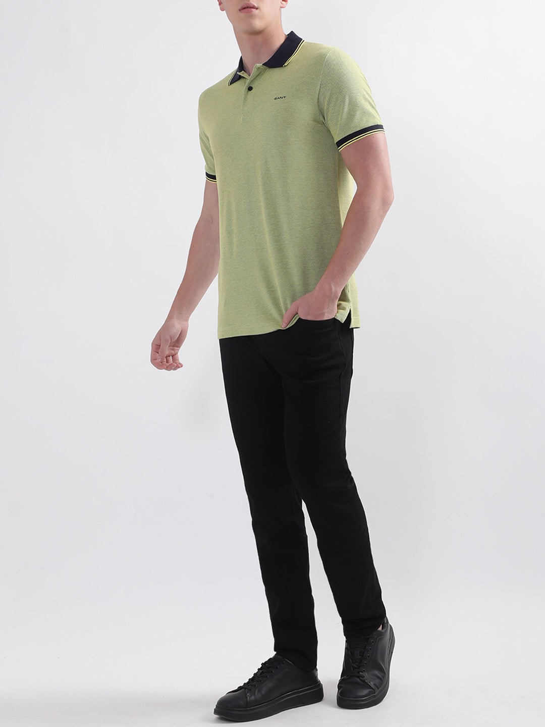 Gant Yellow 4Color Oxford Regular Fit Pique Polo T-Shirt