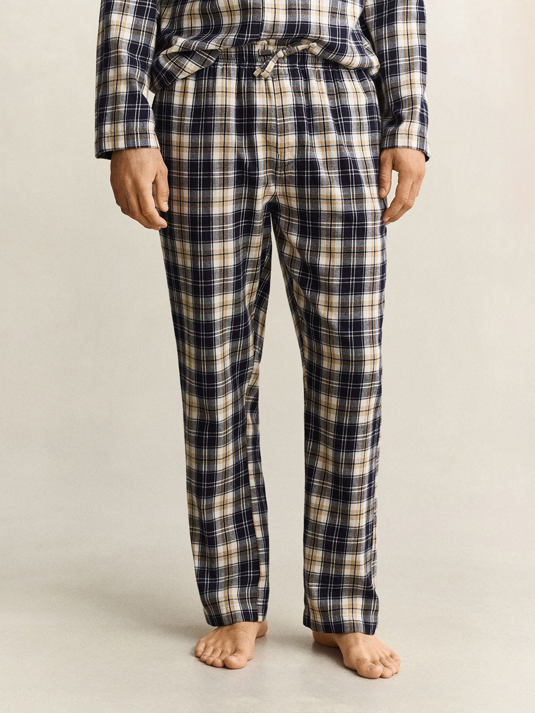 Gant Men Multicolour Checked Regular Fit Cotton Pyjama Set