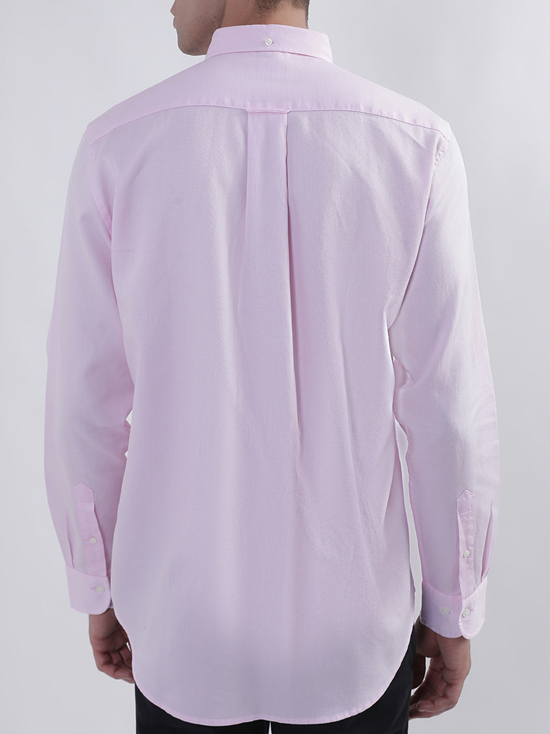 Gant Pink Honeycomb Weave Regular Fit Shirt