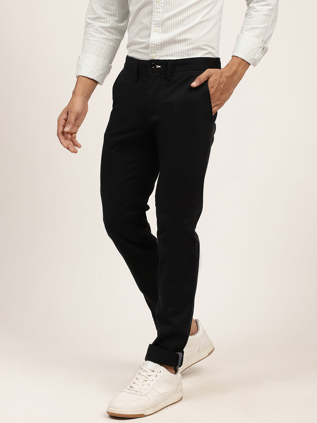 Gant Men Black Slim Fit Trousers