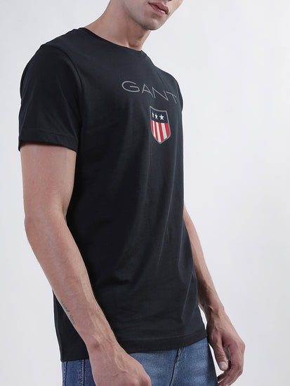 Gant Black Logo Regular Fit T-Shirt