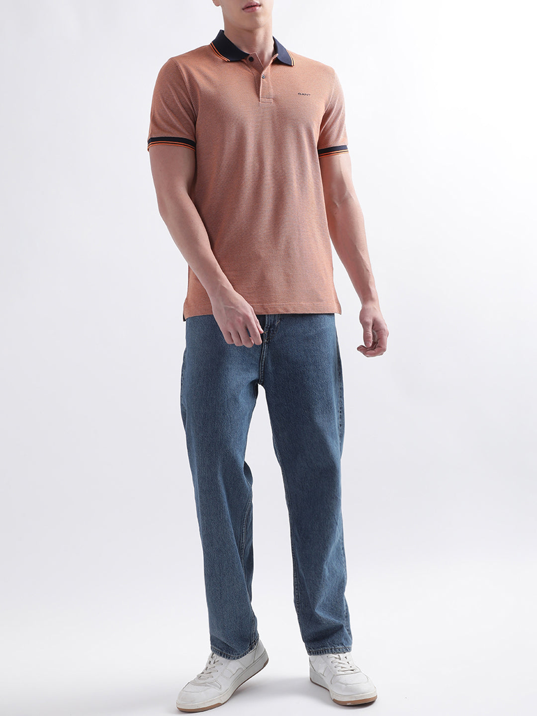 Gant Orange Oxford Regular Fit Pique Polo T-Shirt