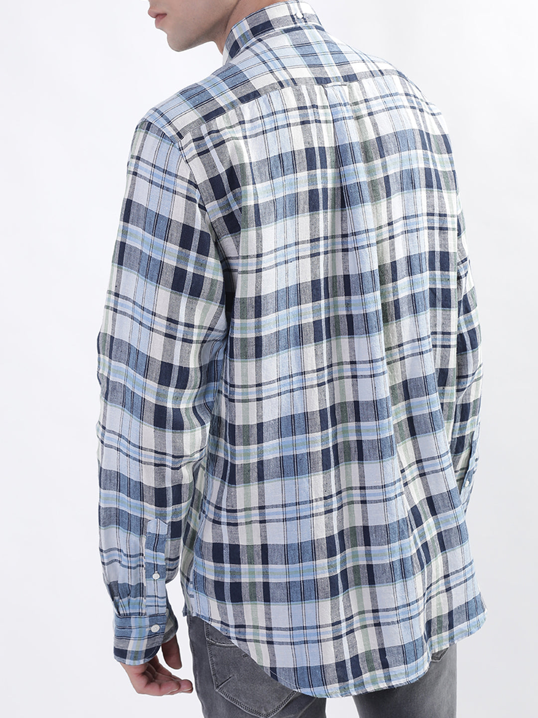 Gant Blue Checked Regular Fit Shirt