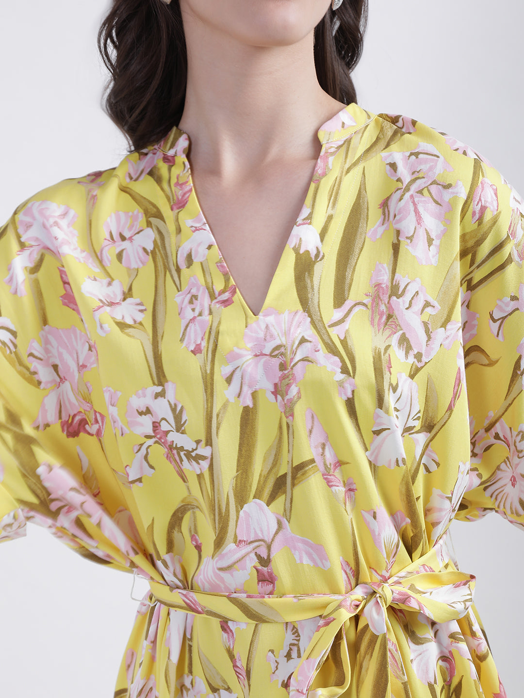 Gant Women Yellow Printed Collar Dress