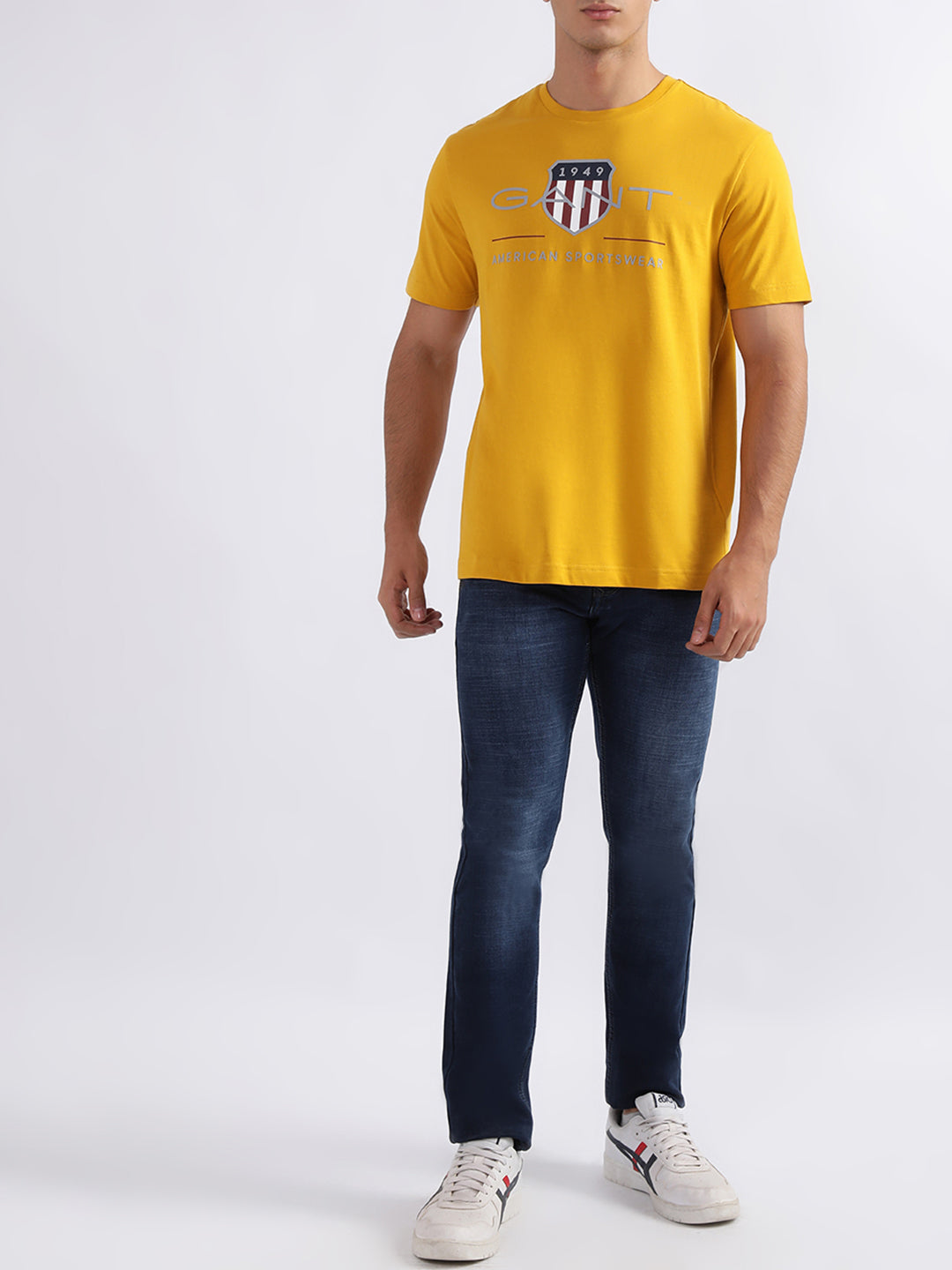 Gant Yellow Logo Regular Fit T-Shirt