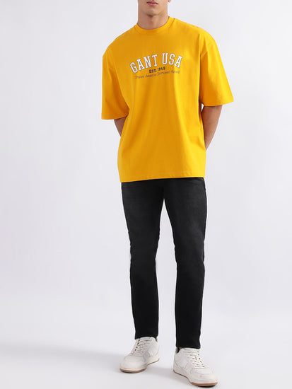 Gant Yellow Logo Relaxed Fit T-Shirt