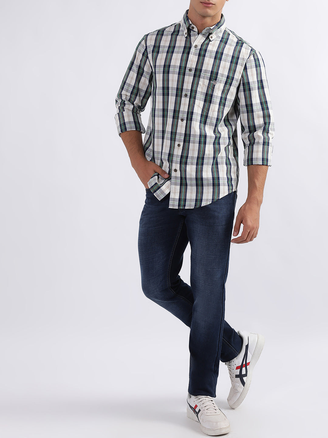 Gant Eggshell Checked Regular Fit Shirt