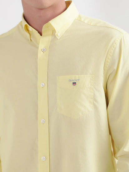 Gant Yellow Broadcloth Regular Fit Shirt