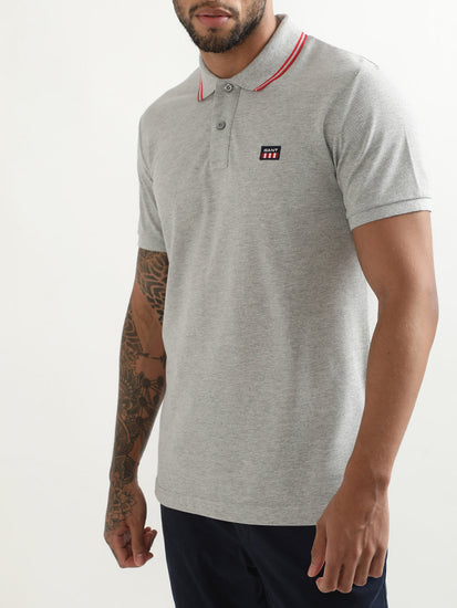 Gant Grey Regular Fit Polo T-Shirt