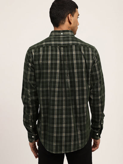 Gant Green Checked Regular Fit Shirt