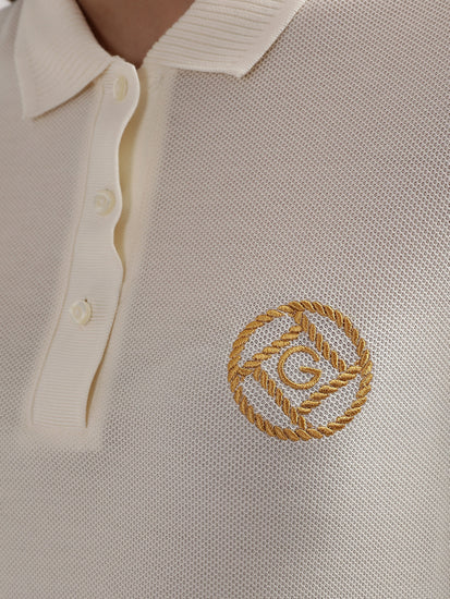 Gant Cream Preppy Relaxed Fit Polo T-Shirt