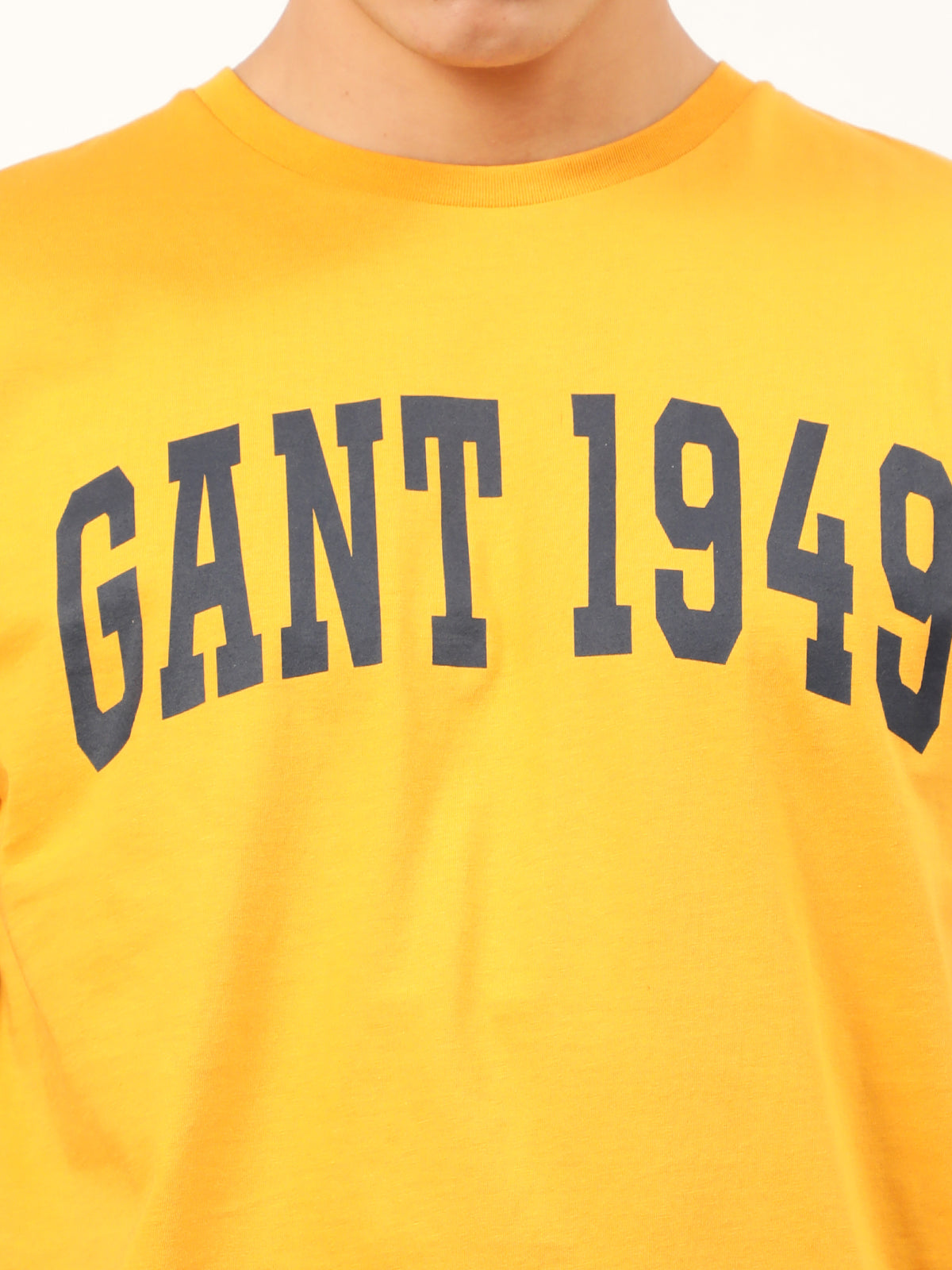 Gant Yellow Logo Regular Fit T-Shirt