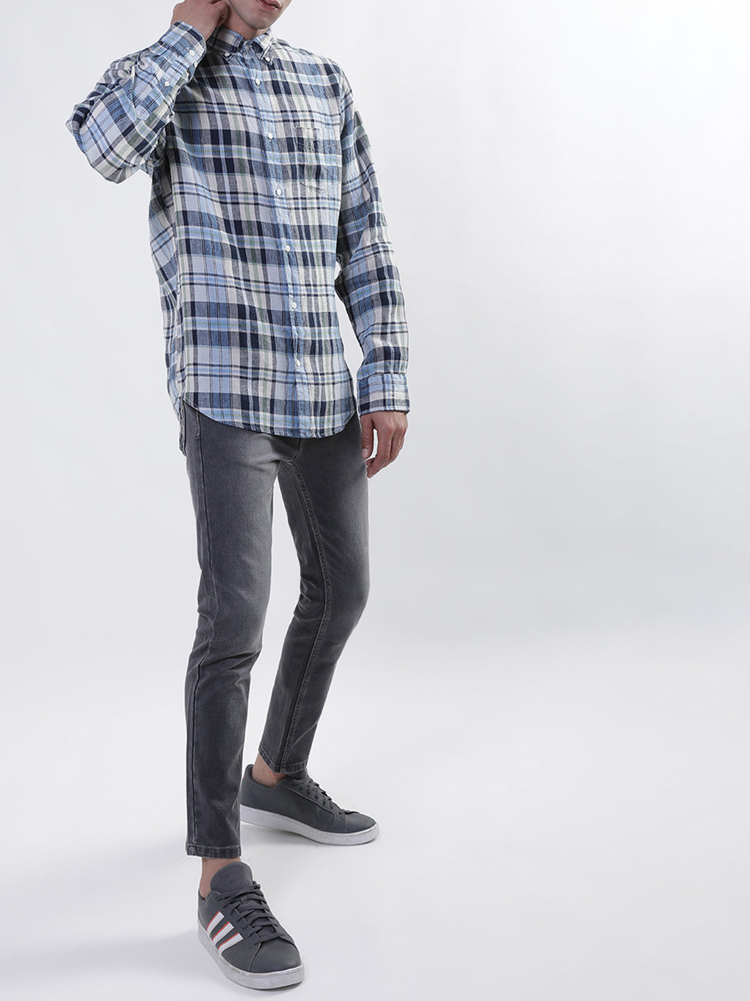 Gant Blue Checked Regular Fit Shirt