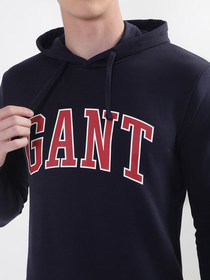 Gant Men Printed Cotton Hooded Sweatshirt