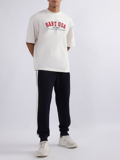 Gant Cream Logo Relaxed Fit T-Shirt