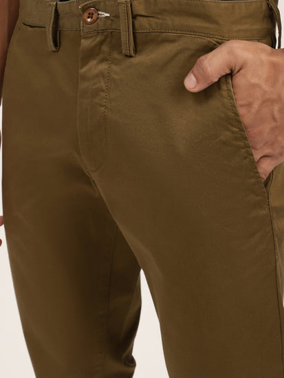 Gant Men Green Slim Fit Chinos Trousers