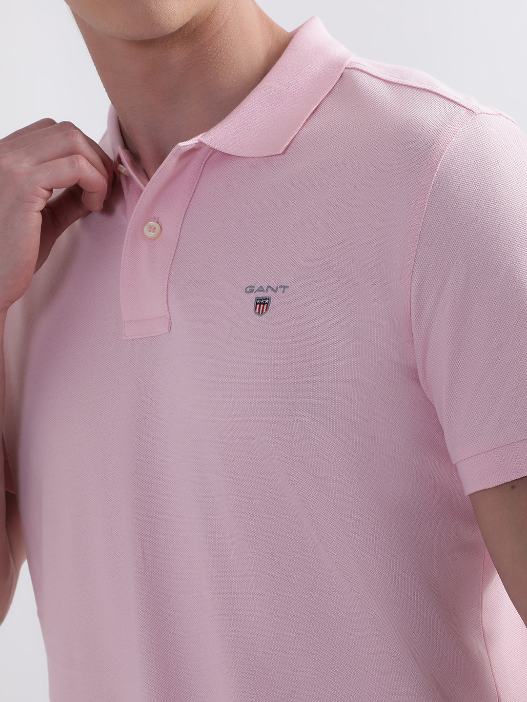 Gant Pink Original Rugger Regular Fit Pique Polo T-Shirt