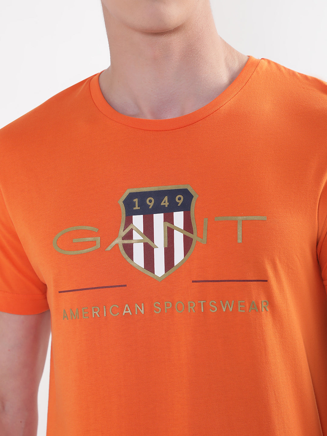 Gant Orange Archive Shield Logo Regular Fit T-Shirt