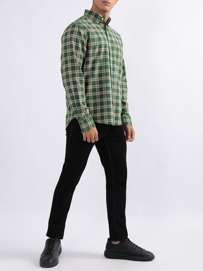 Gant Forest Green Checked Regular Fit Shirt