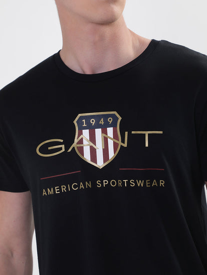 Gant Men Typography Printed Cotton T-shirt