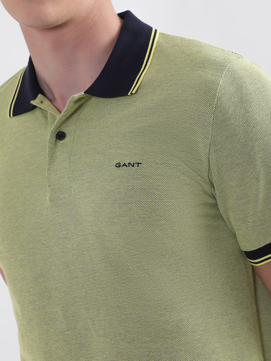 Gant Yellow 4Color Oxford Regular Fit Pique Polo T-Shirt