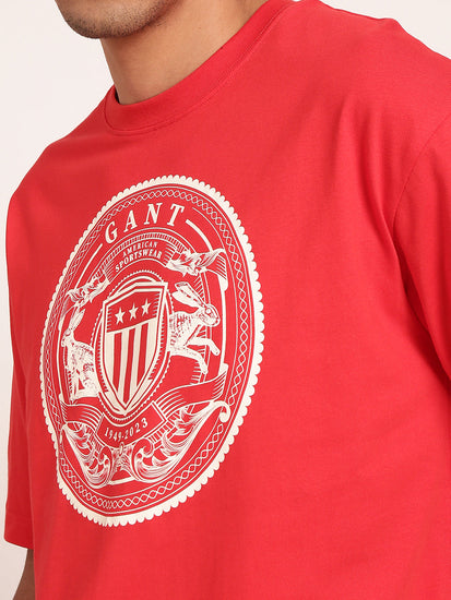 Gant Red Logo Regular Fit T-Shirt