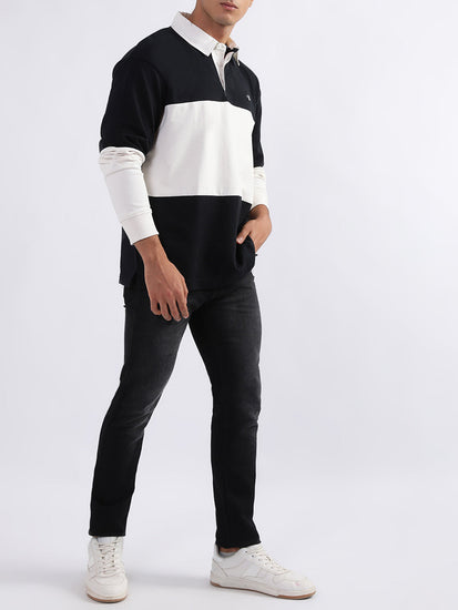 Gant Black & White Relaxed Fit Polo T-Shirt