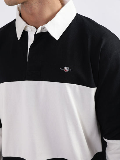 Gant Black & White Relaxed Fit Polo T-Shirt