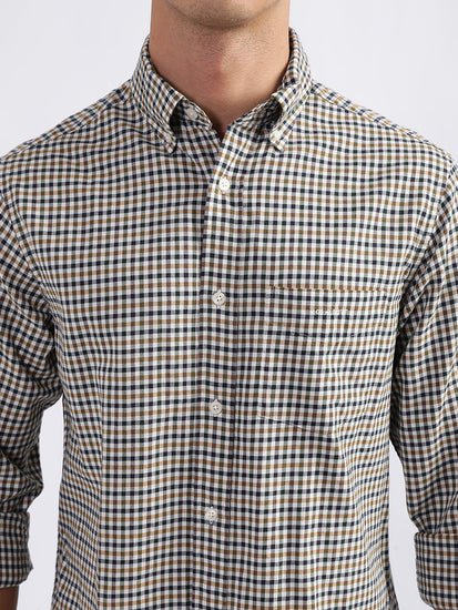 Gant Eggshell Checked Regular Fit Shirt